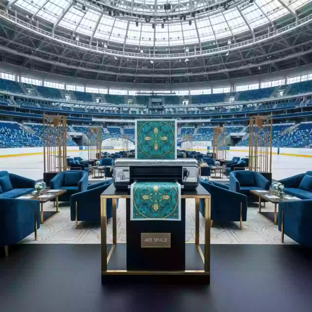 Аренда Картридж для плоттера Canon PFI 1000C Cyan 80 мл 0547C001 в ледовой арене «Шайба» — ART SPACE