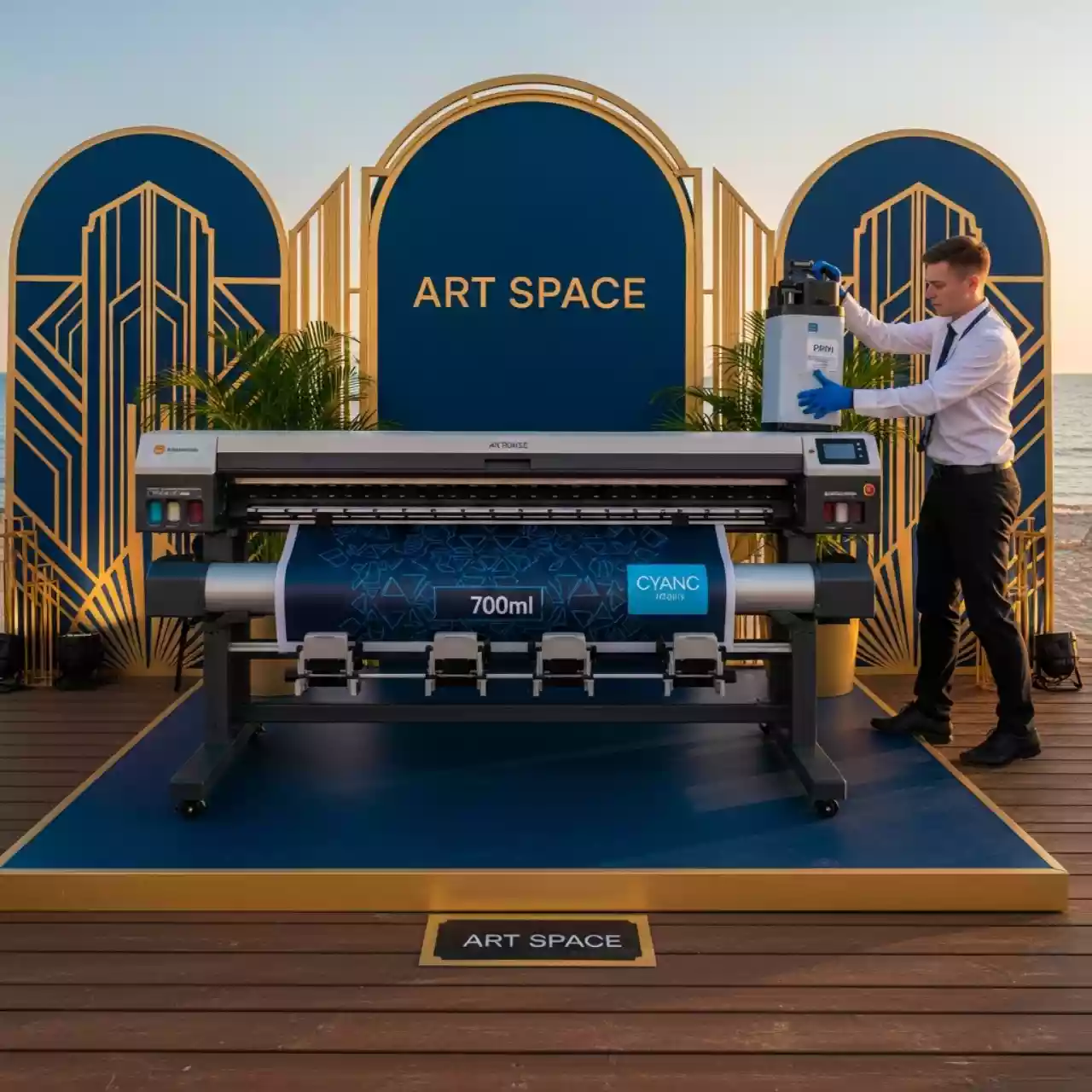 Аренда Картридж для плоттеров ITS для Canon PFI 710 Cyan 700 мл на пляже «Маяк» — ART SPACE