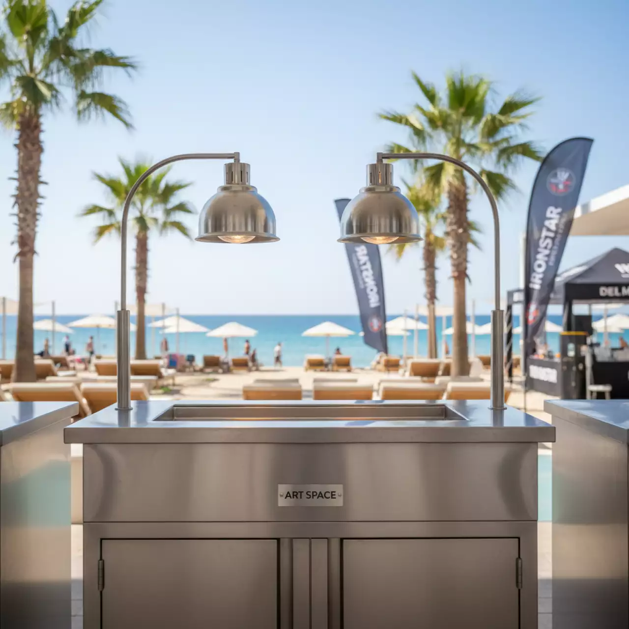 Аренда Карвинг Empero с 2 лампами подогрева 1115х600 мм в пляжном клубе Del Mar — ART SPACE