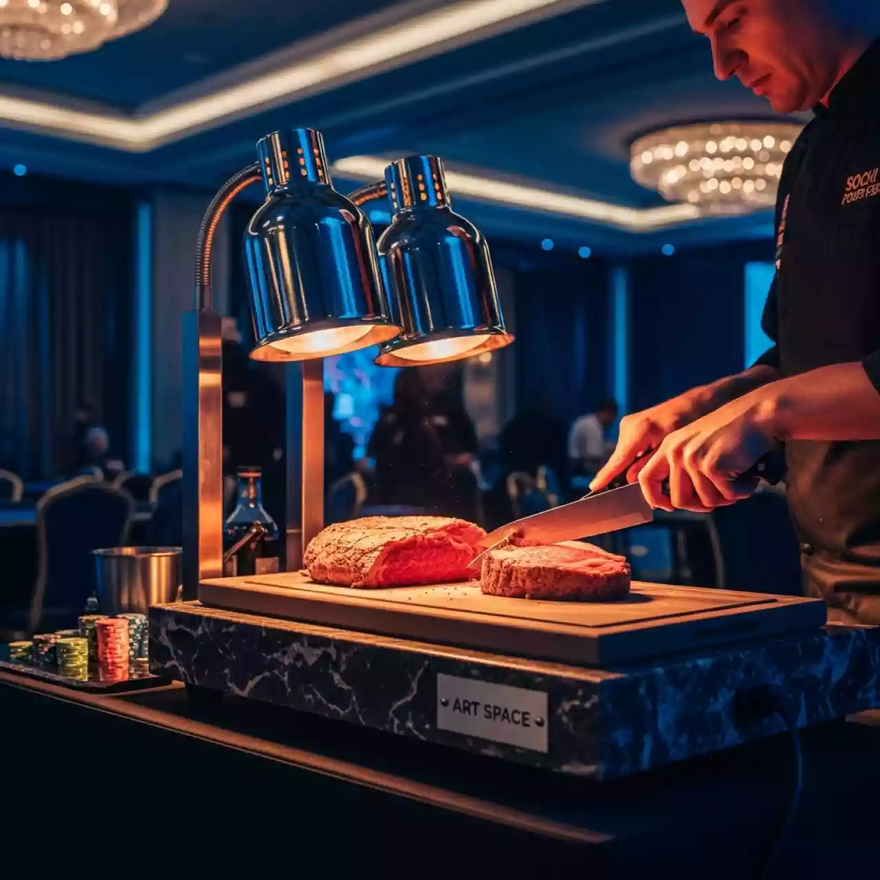 Аренда Карвинг станция 2 лампы с камнем в усадьбе Голицына — ART SPACE