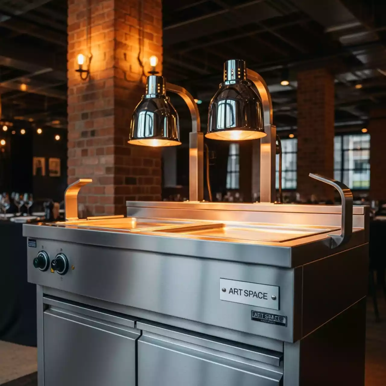 Аренда Карвинг станция Empero с 2 лампами подогрева 1115х600 мм в ресторане «La Terrazza» — ART SPACE