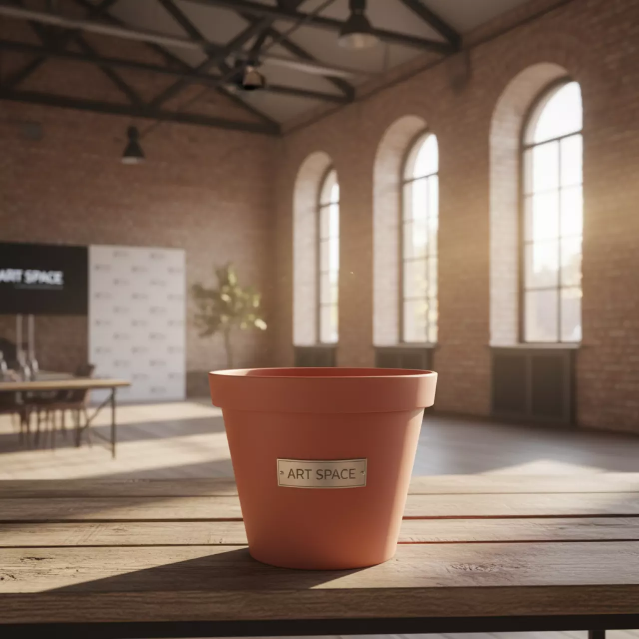 Аренда Кашпо для цветов Prosperplast Glinka терракотовый 2,25 л в усадьбе Голицына — ART SPACE
