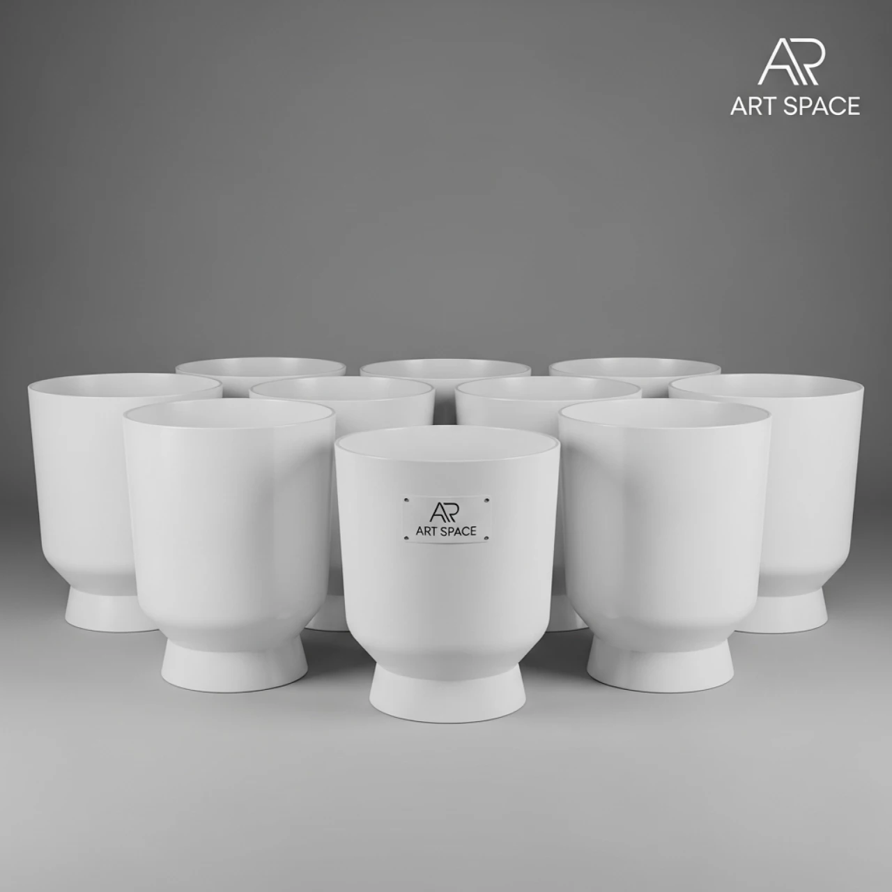 Аренда Кашпо для цветов Prosperplast Tubus 12 л белое в Университете «Сириус» — ART SPACE