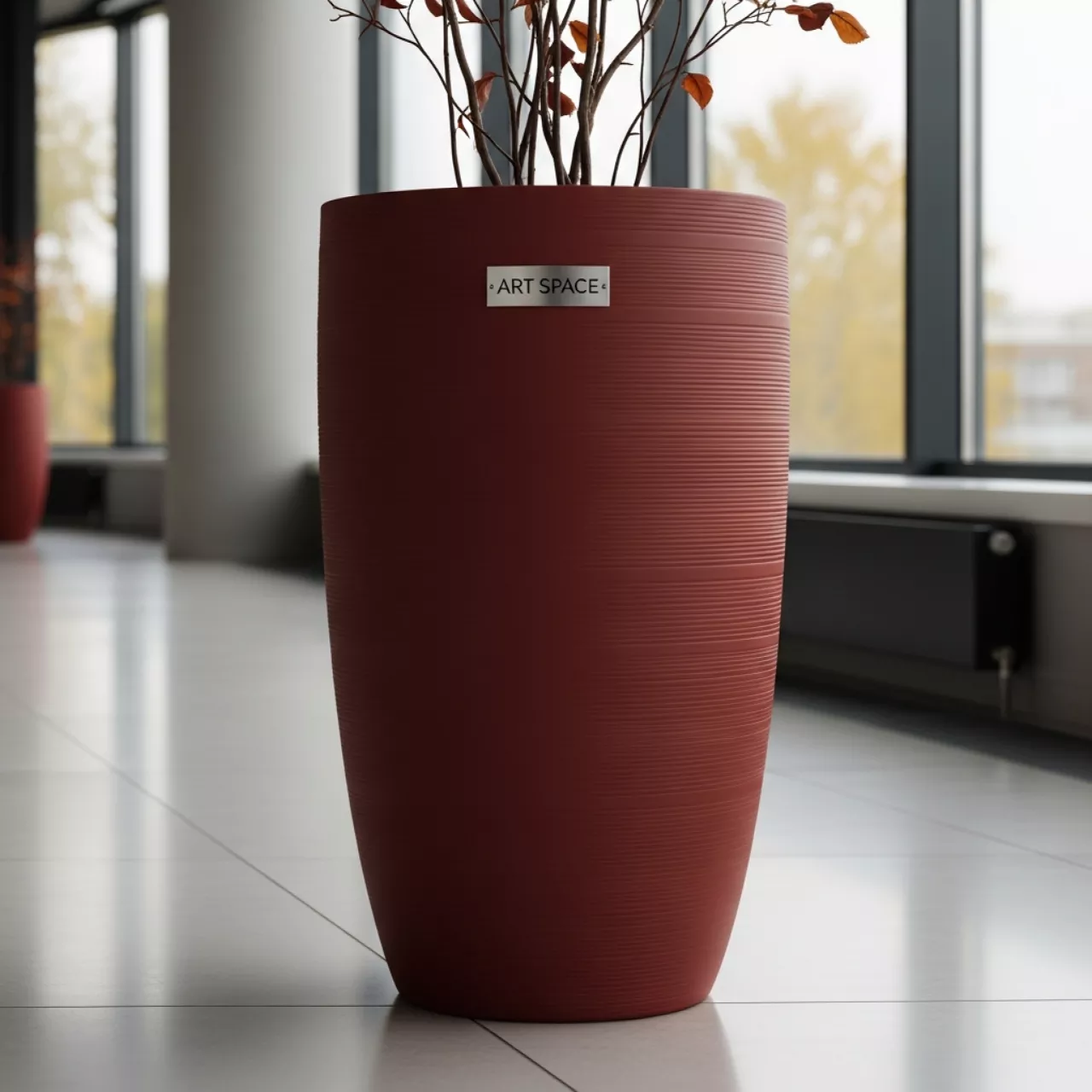 Аренда Кашпо для цветов Prosperplast Tubus Effect 28,5 л терракотовый в МФК «Горный» — ART SPACE