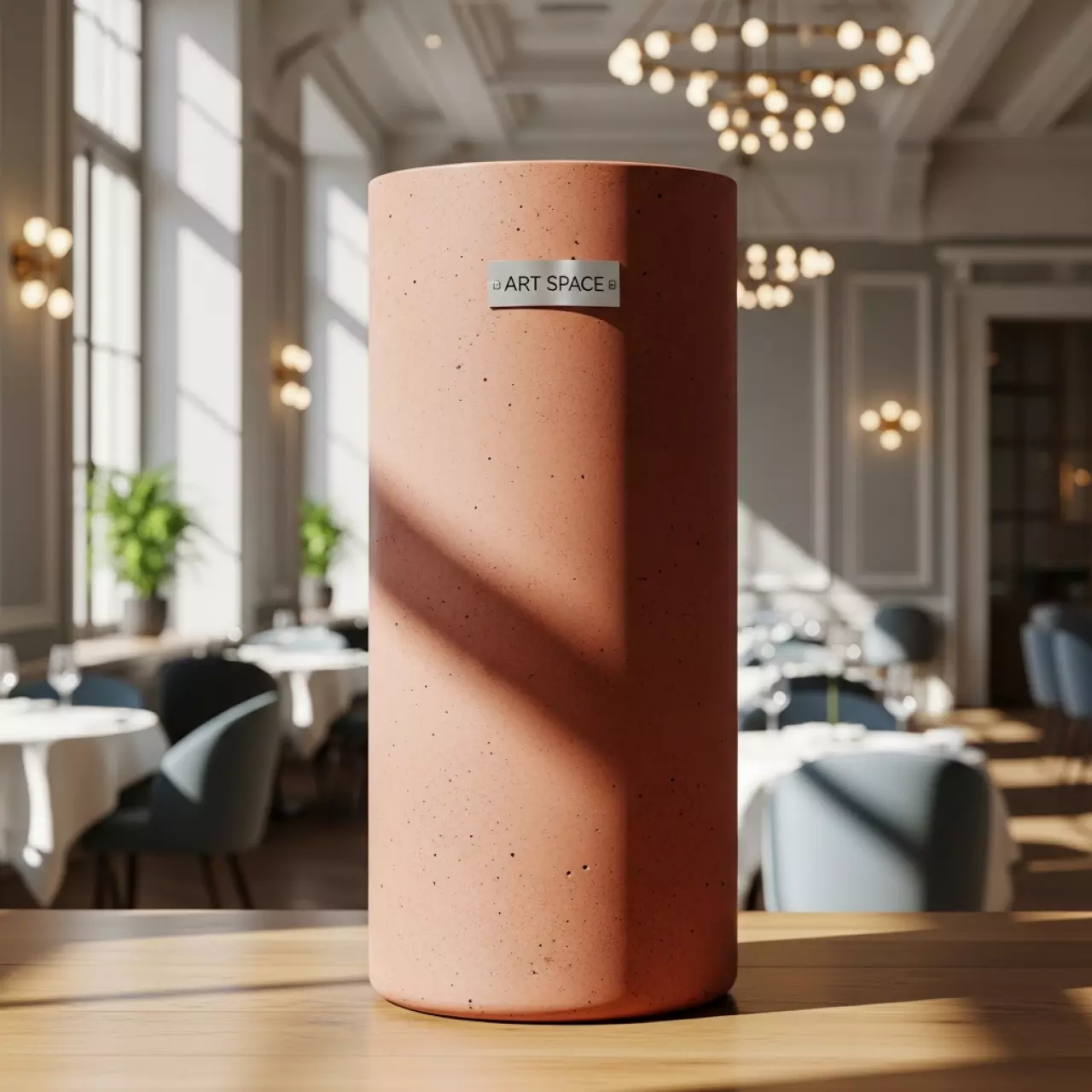 Аренда Кашпо для цветов Prosperplast Tubus Slim Beton Effect терракотовое в ресторане «La Terrazza» — ART SPACE