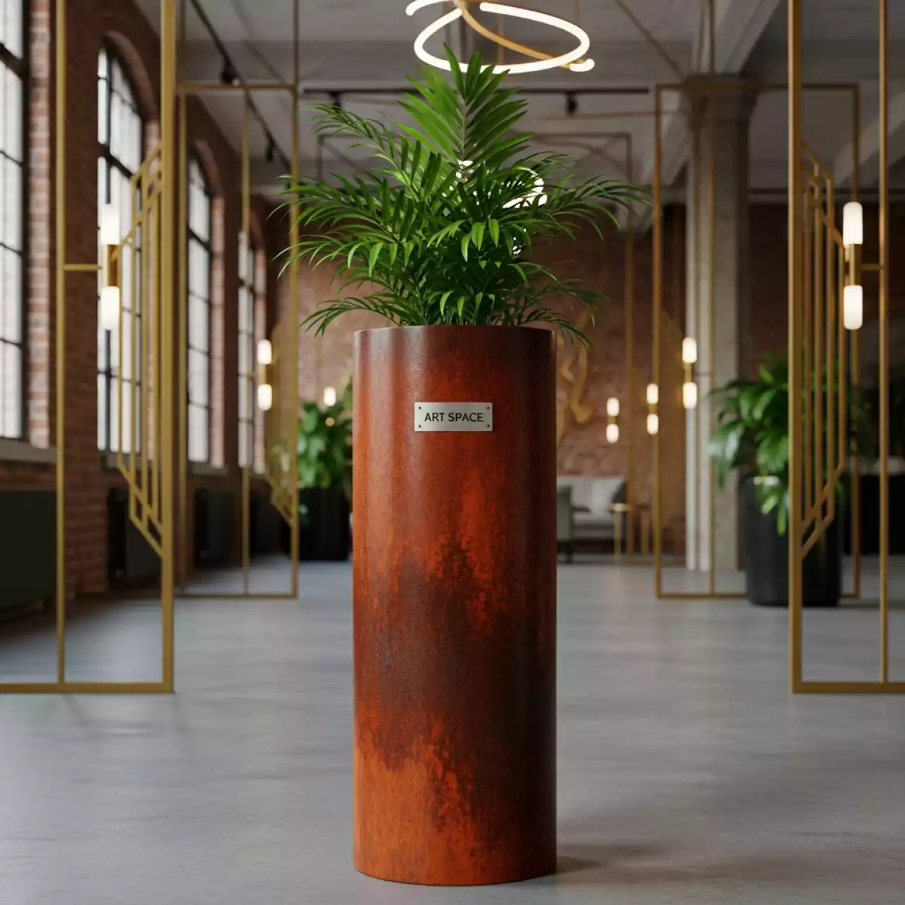 Аренда Кашпо для цветов Prosperplast Tubus Slim Corten 64,35 л кортен в лофте «Студия 21» — ART SPACE