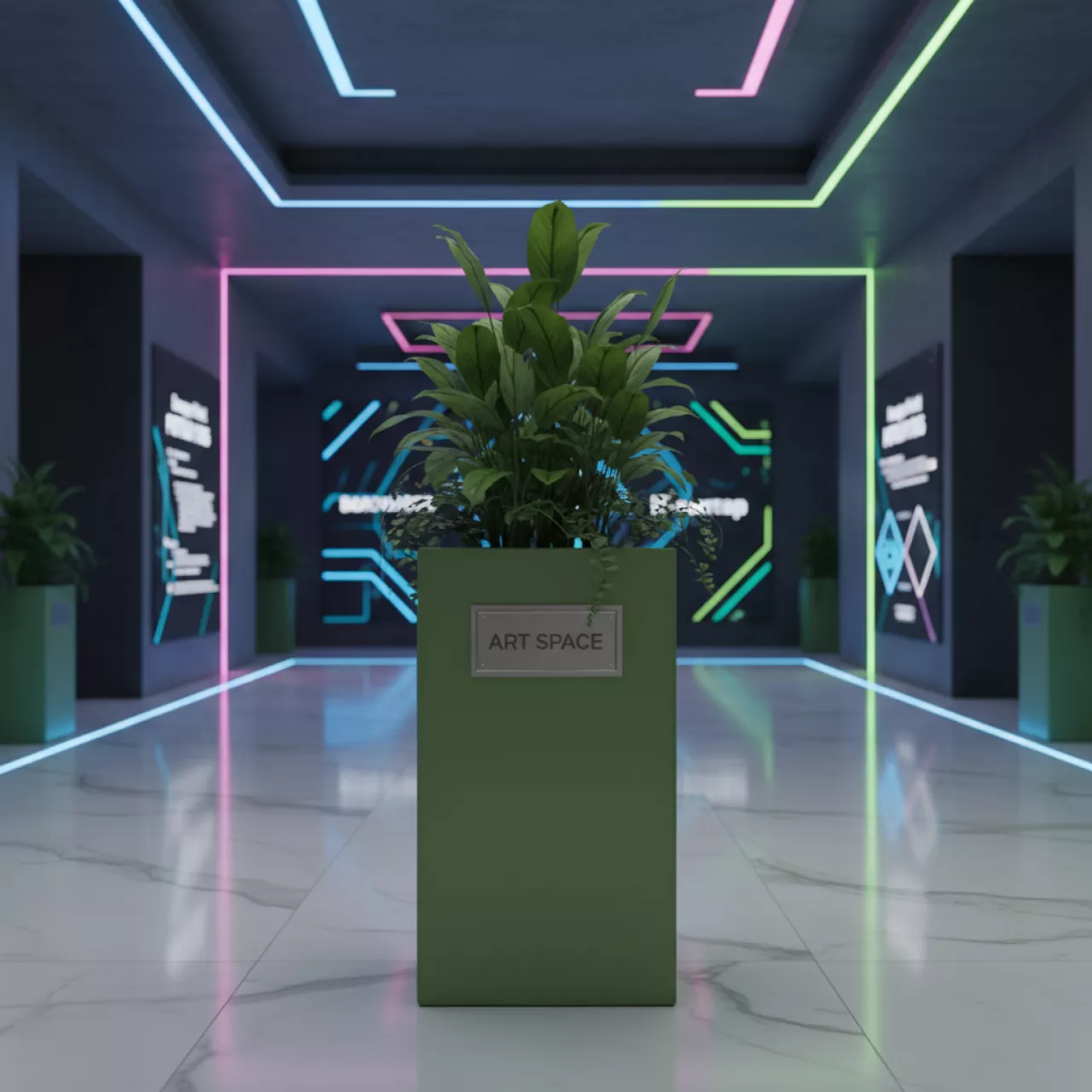 Аренда Кашпо для цветов Prosperplast Urbi Square оливковое 49 21 л в Boutique Hotel PORTUM 1905 — ART SPACE