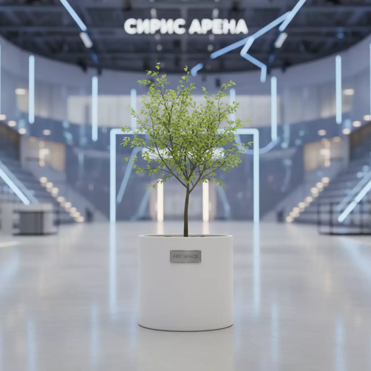 Аренда Кашпо для деревьев White 22 см в Сириус Арене — ART SPACE