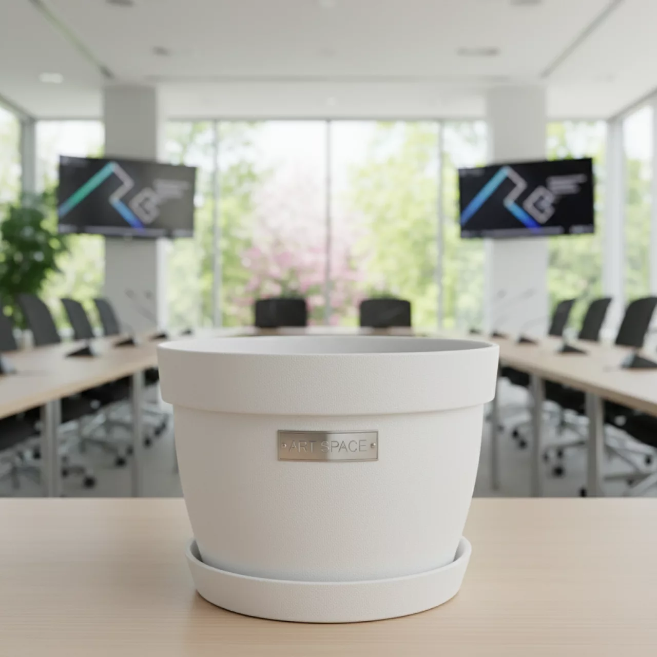 Аренда Кашпо Prosperplast Rato Low 64 белый в санатории «Металлург» — ART SPACE