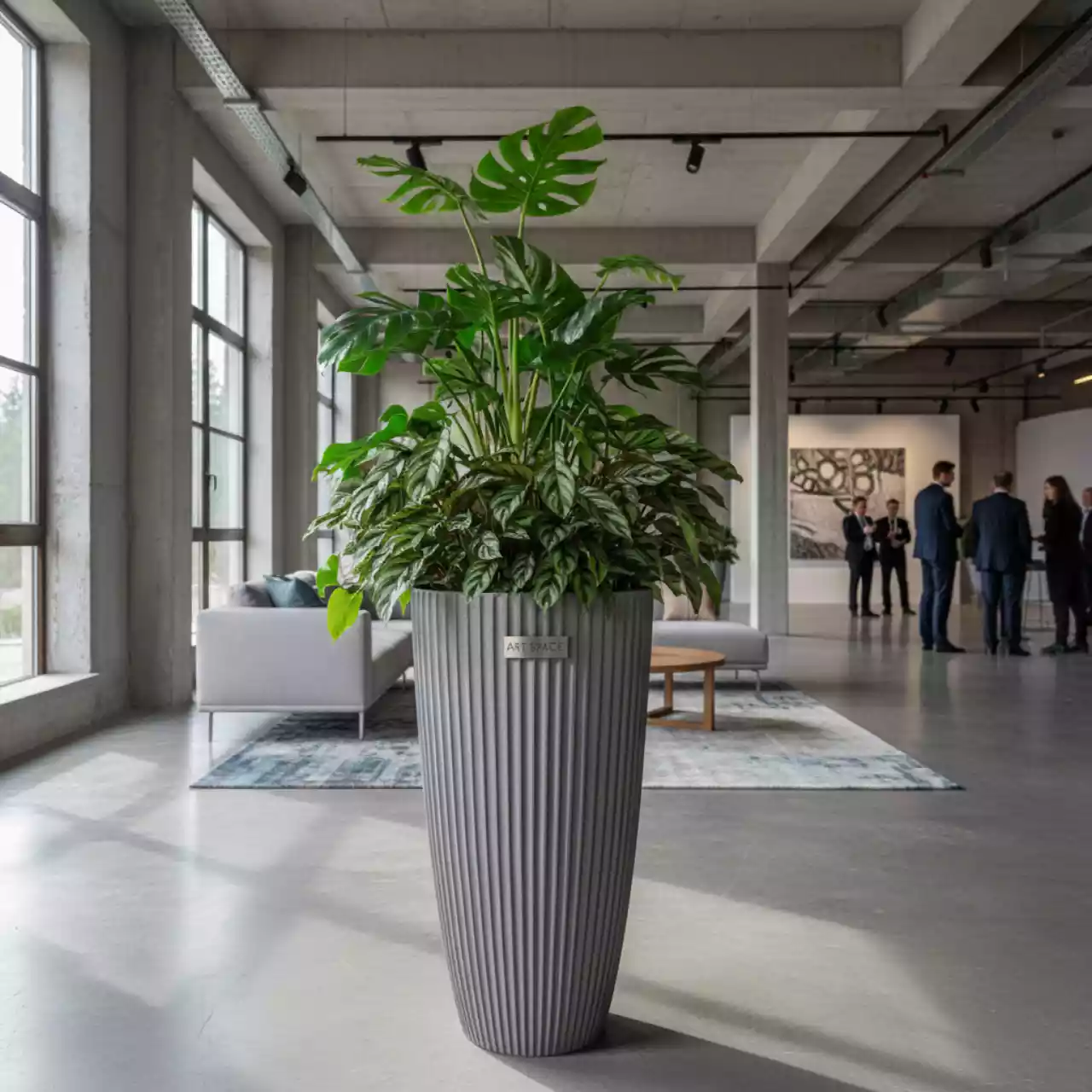 Аренда Кашпо Prosperplast Sandy Slim серый в санатории «Русь» — ART SPACE