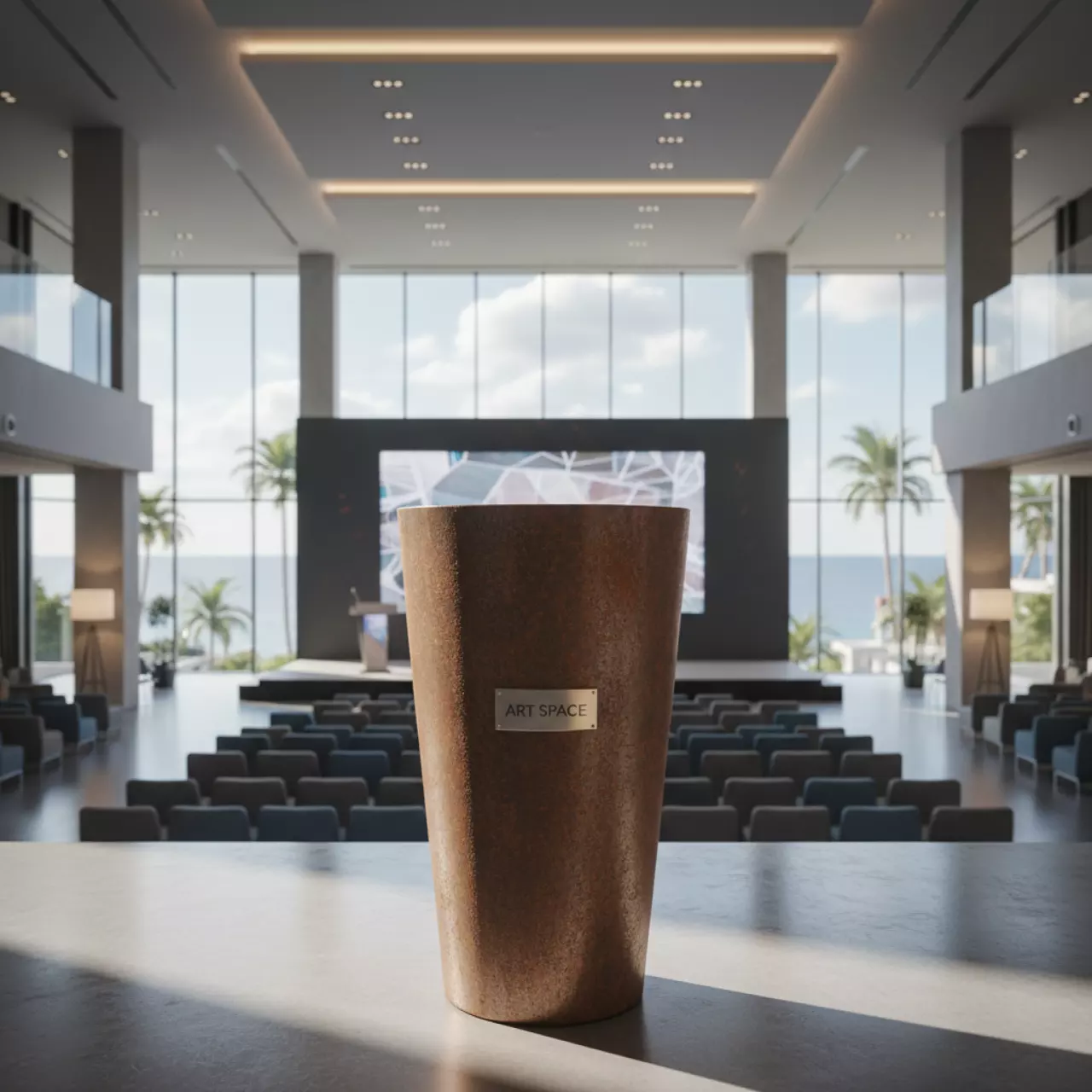 Аренда Кашпо Prosperplast Tubus Slim Corten в отеле Radisson Lazurnaya — ART SPACE