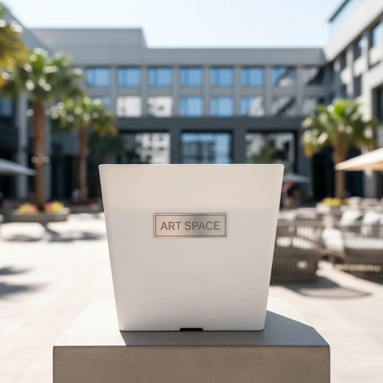 Аренда Кашпо Prosperplast Urbi Square 11,4 5 л белое в Courtyard by Marriott Sochi — ART SPACE