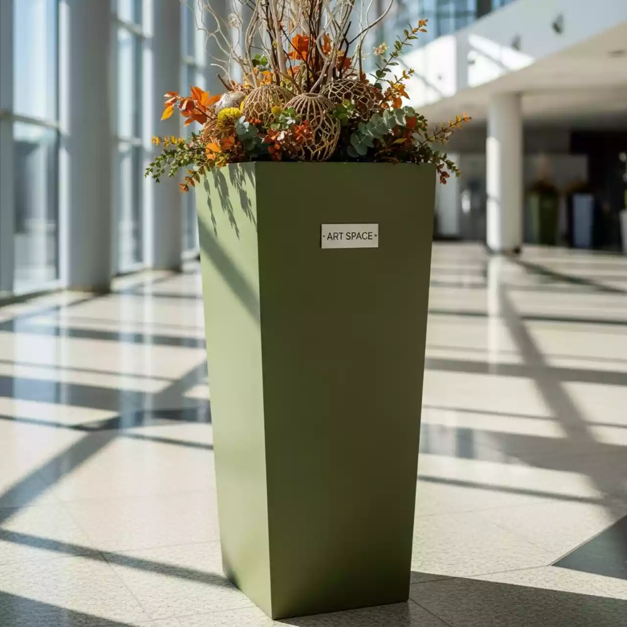 Аренда Кашпо Prosperplast Urbi Square 49,21 л оливковое в Керлинговом центре «Ледяной куб» — ART SPACE