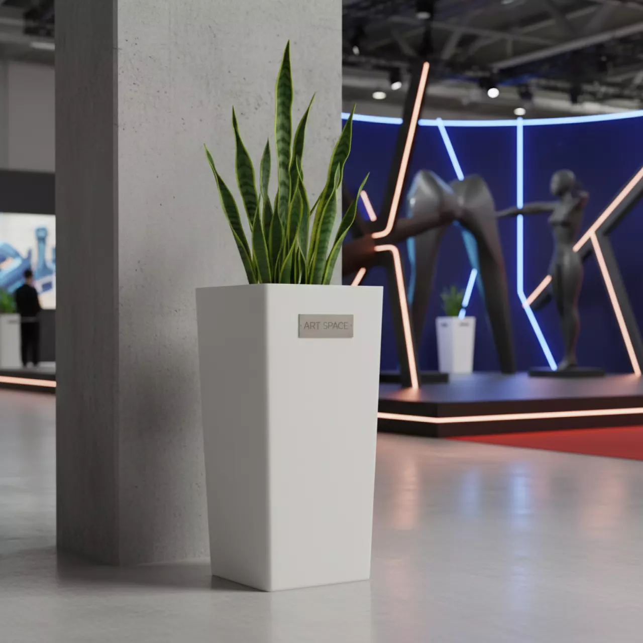 Аренда Кашпо Urbi Square 266 белое Prosperplast 11 л в комплексе Sea Galaxy — ART SPACE