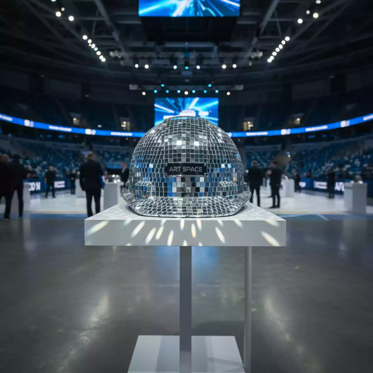 Аренда Каска зеркальная в стиле disco в ледовой арене «Шайба» — ART SPACE