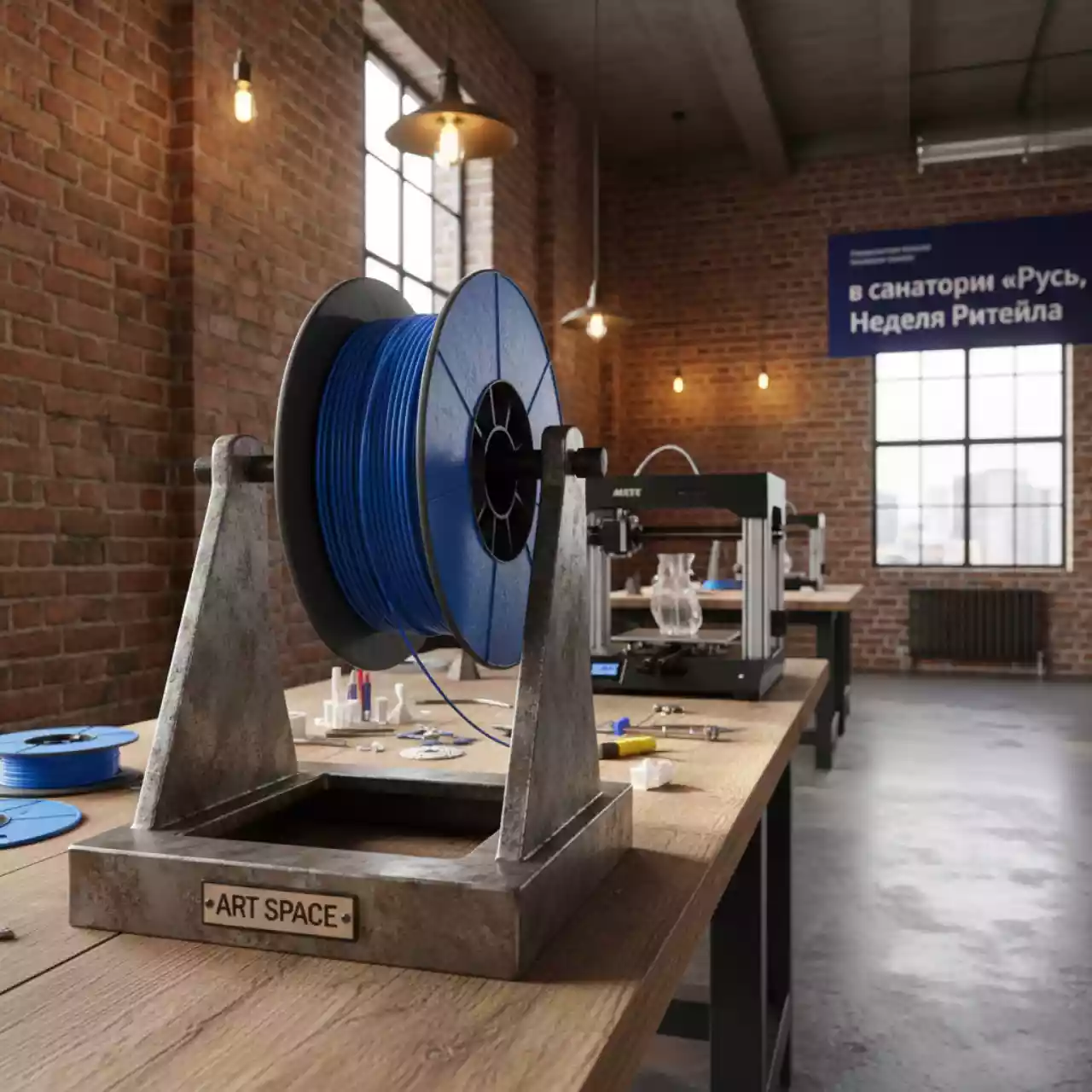 Аренда Катушка ABS пластика XYZ RF10XXEUZYC 1.75 мм 0,6 кг синяя в санатории «Русь» — ART SPACE