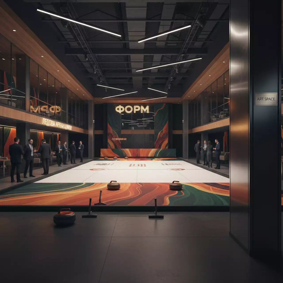 Аренда Кёрлинг по русски в ледовой арене «Шайба» — ART SPACE