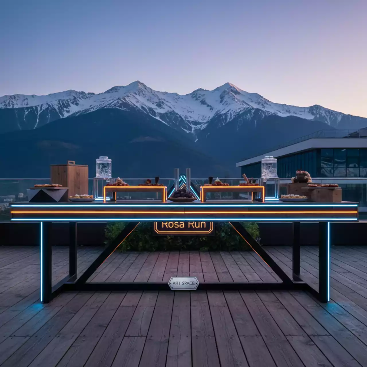 Аренда Кейтеринг стол в стиле лофт в санатории «Металлург» — ART SPACE