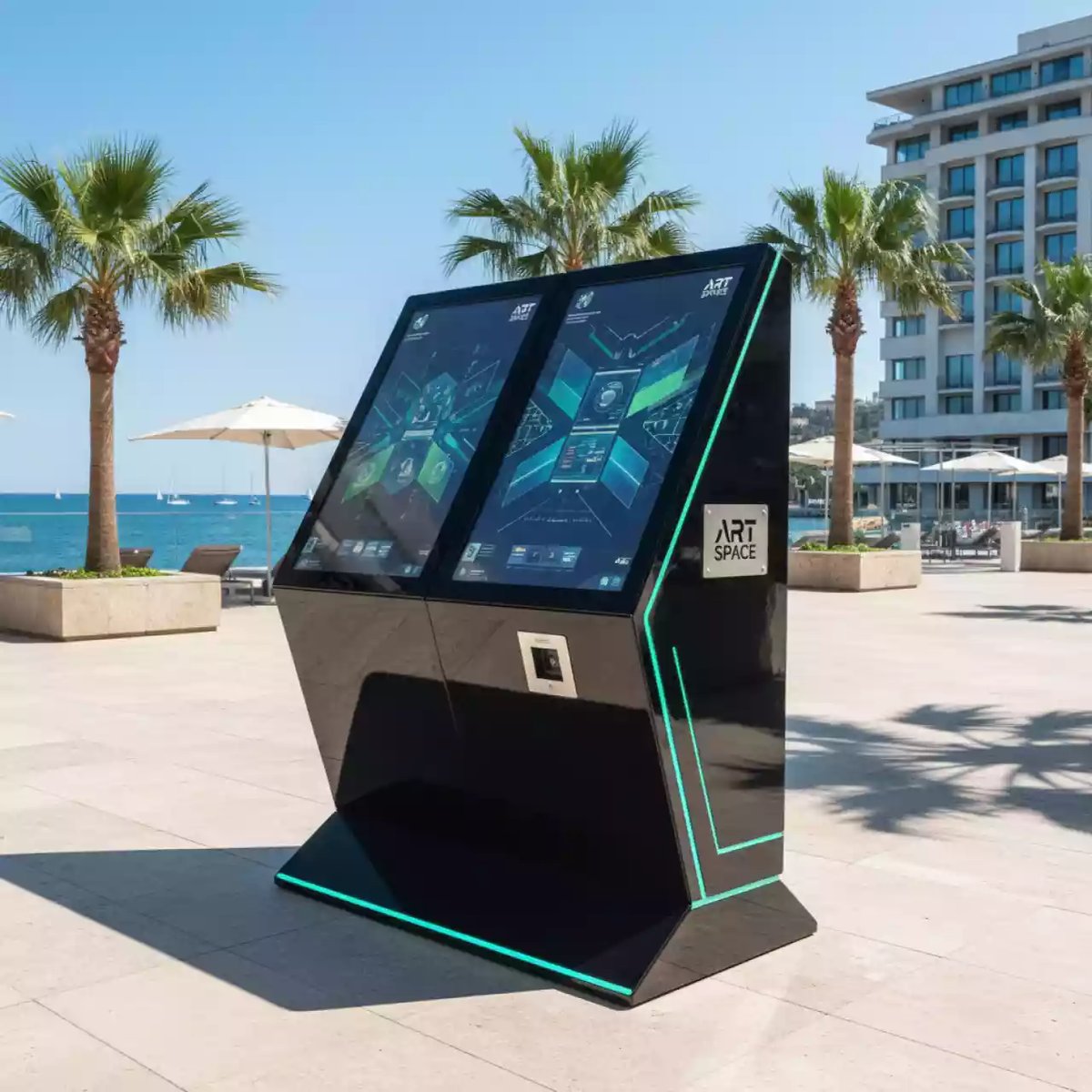 Аренда Киоск информационный сенсорный уличный двусторонний Liga Group Модерн 55 дюймов в Pullman Sochi Centre — ART SPACE