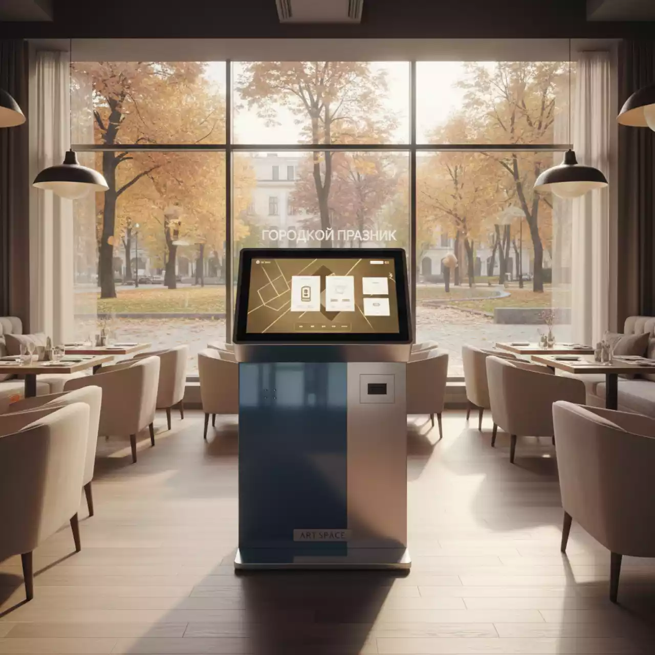 Аренда Киоск информационный сенсорный в ресторане «Sanremo» — ART SPACE