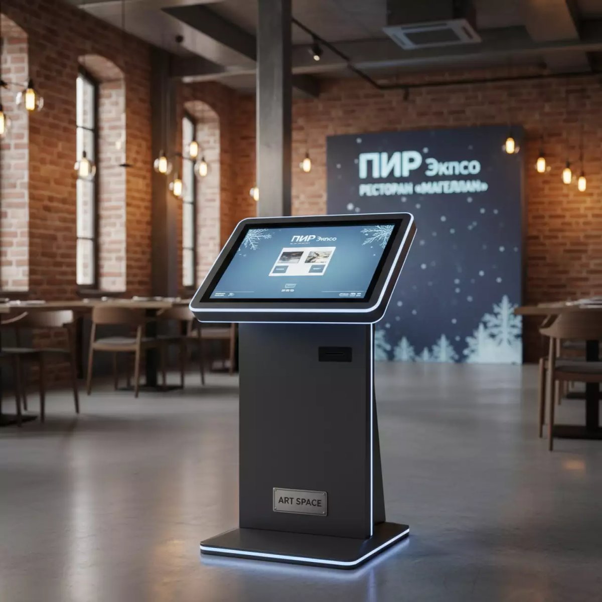 Аренда Киоск сенсорный Axe Tech Aura Start 2.0 в ресторане «Магеллан» — ART SPACE