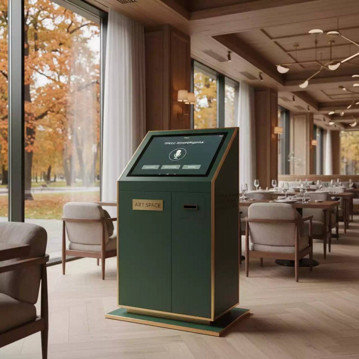 Аренда Киоск сенсорный для мероприятия в ресторане «Высота 5642» — ART SPACE