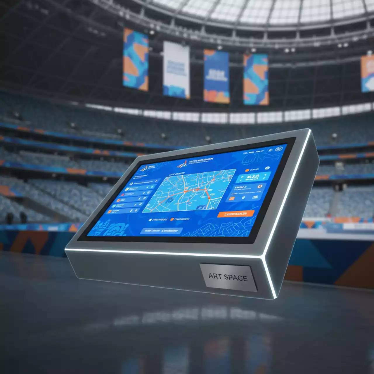 Аренда Киоск сенсорный настенный Фортуна 32 дюйма на арене «Фишт» — ART SPACE