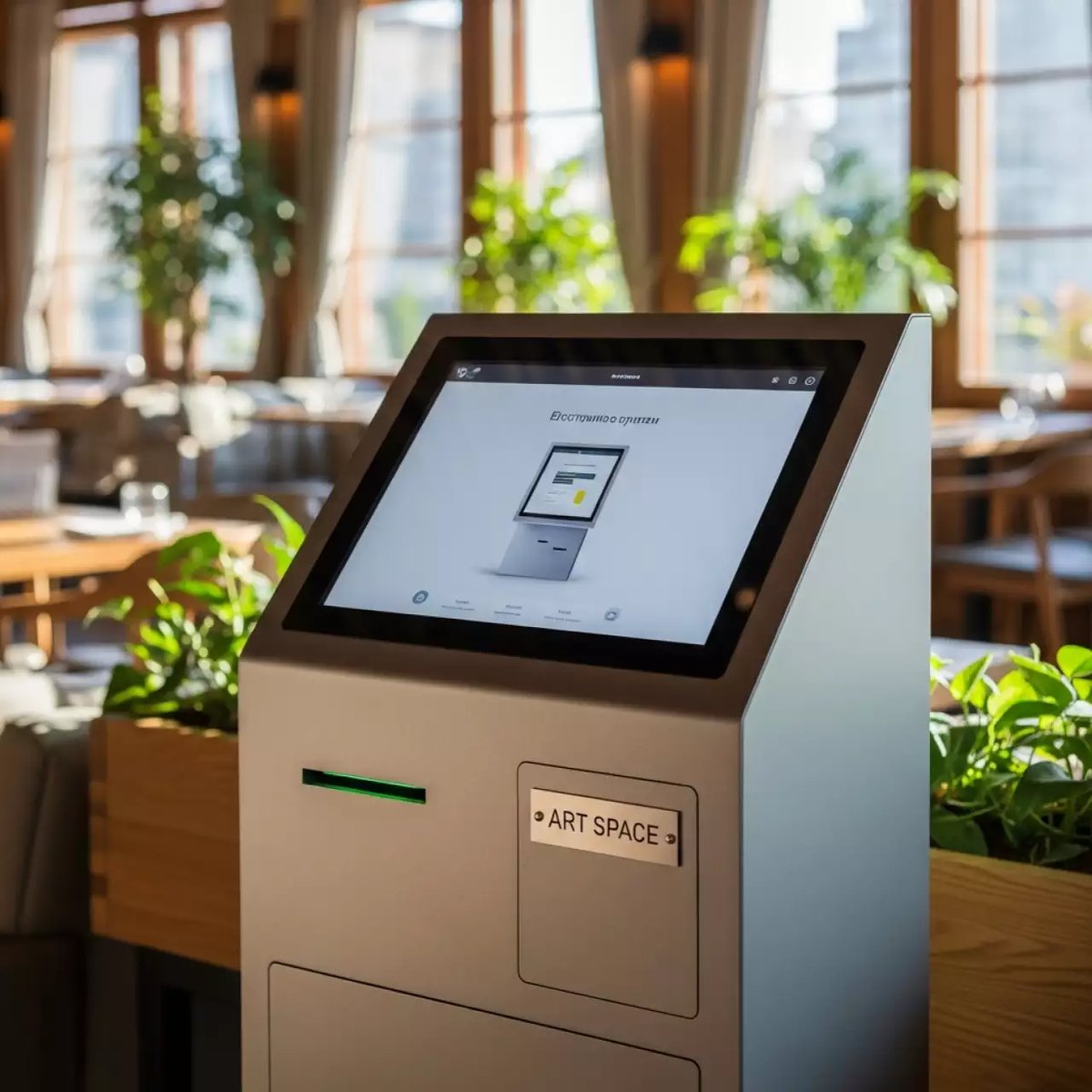 Аренда Киоск сенсорный Просигма Электронная очередь 19 в ресторане «Баран-Рапан» — ART SPACE