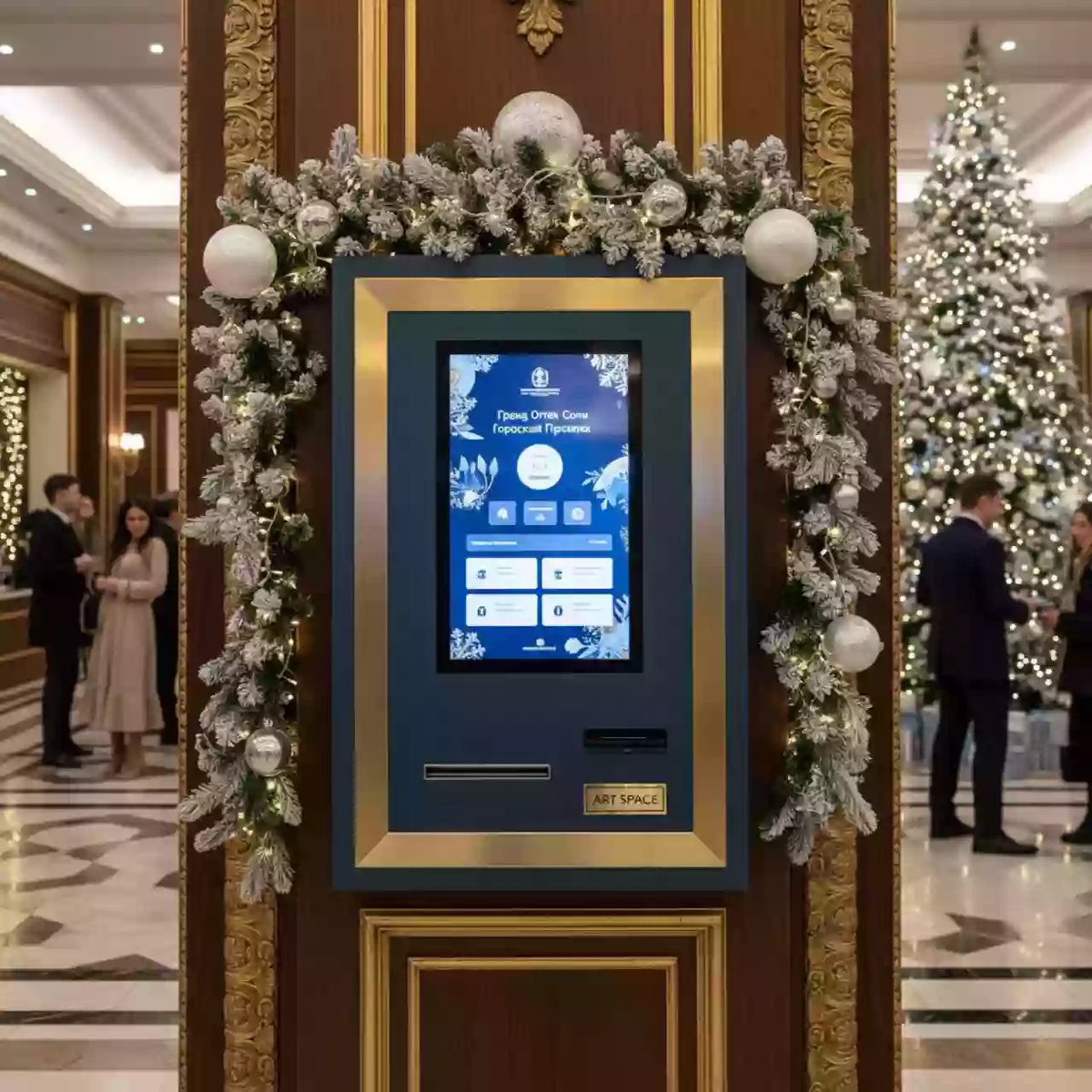 Аренда Киоск встраиваемый сенсорный для сбора пожертвований Nautilus с термопринтером 27" в Гранд Отель Сочи — ART SPACE
