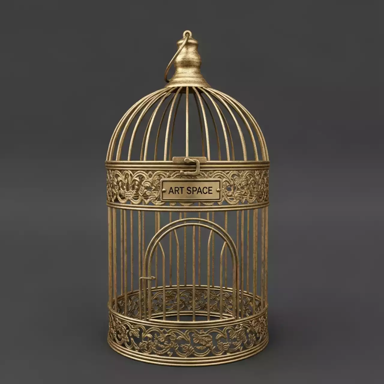 Аренда Клетка декоративная Oiseau Petit Gold на арене «Фишт» — ART SPACE