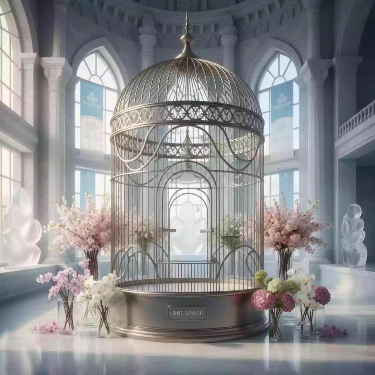 Аренда Клетка птичья Султан большая в ледовом дворце «Роза Хутор» — ART SPACE