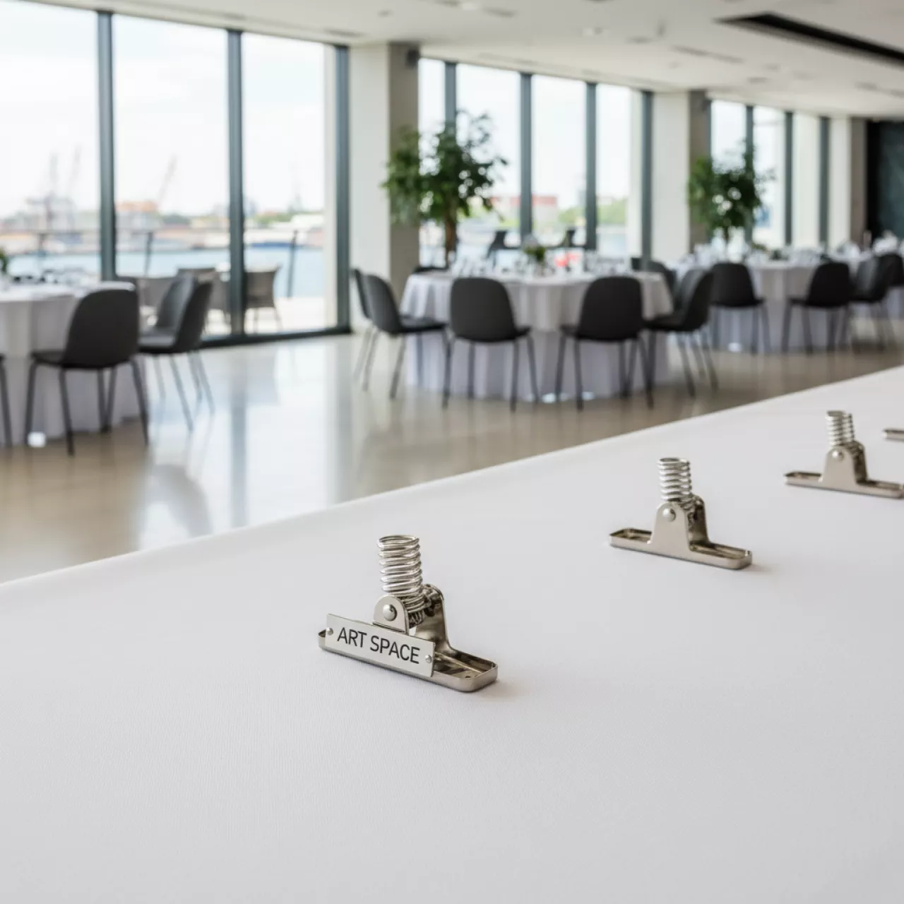 Аренда Клипсы для крепления фуршетной юбки в зале «Чайка» (Морпорт) — ART SPACE