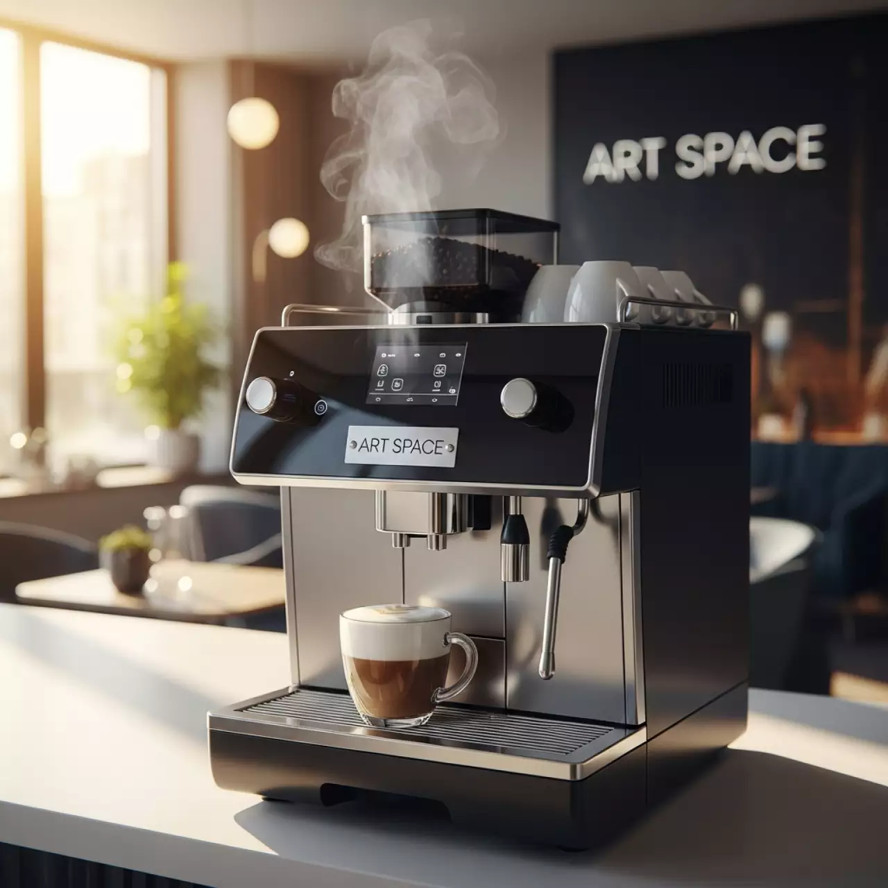 Аренда Кофемашина Saeco Royal One Touch Cappuccino с функцией приготовления капучино и латте 280х398х460 мм в Маринс Парк Отеле — ART SPACE