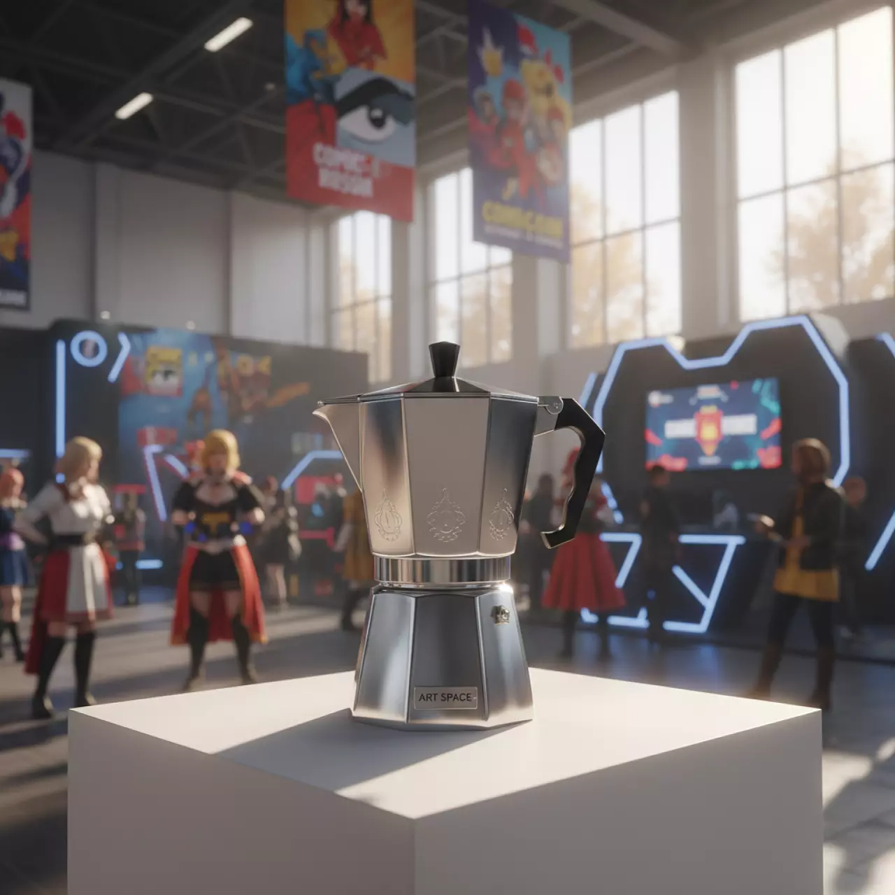 Аренда Кофеварка гейзерная на 2 порции деколь Ghiri Gori Platino в МФК «Горный» — ART SPACE