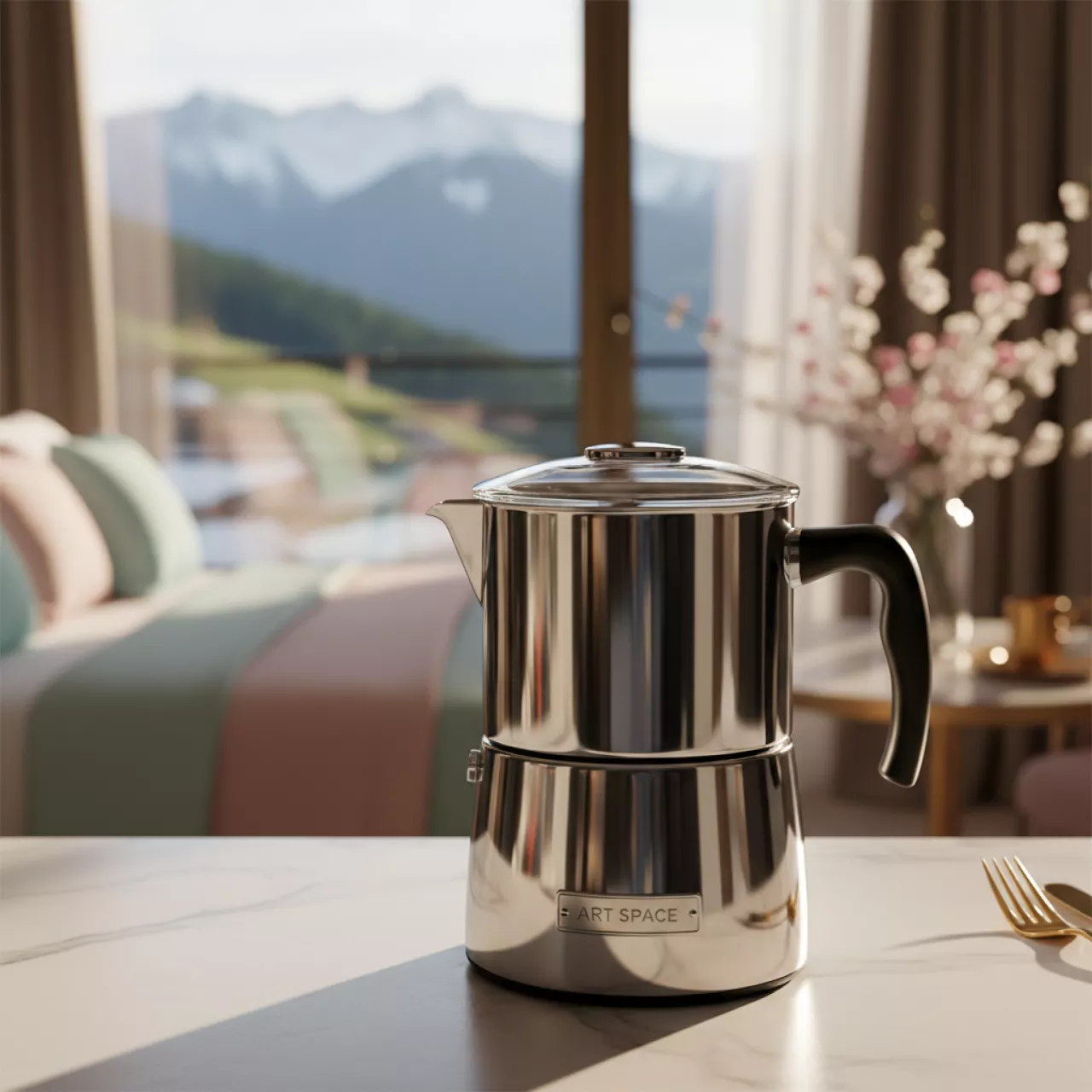 Аренда Кофеварка гейзерная на 4 порции Happy Life в Golden Tulip Rosa Khutor — ART SPACE