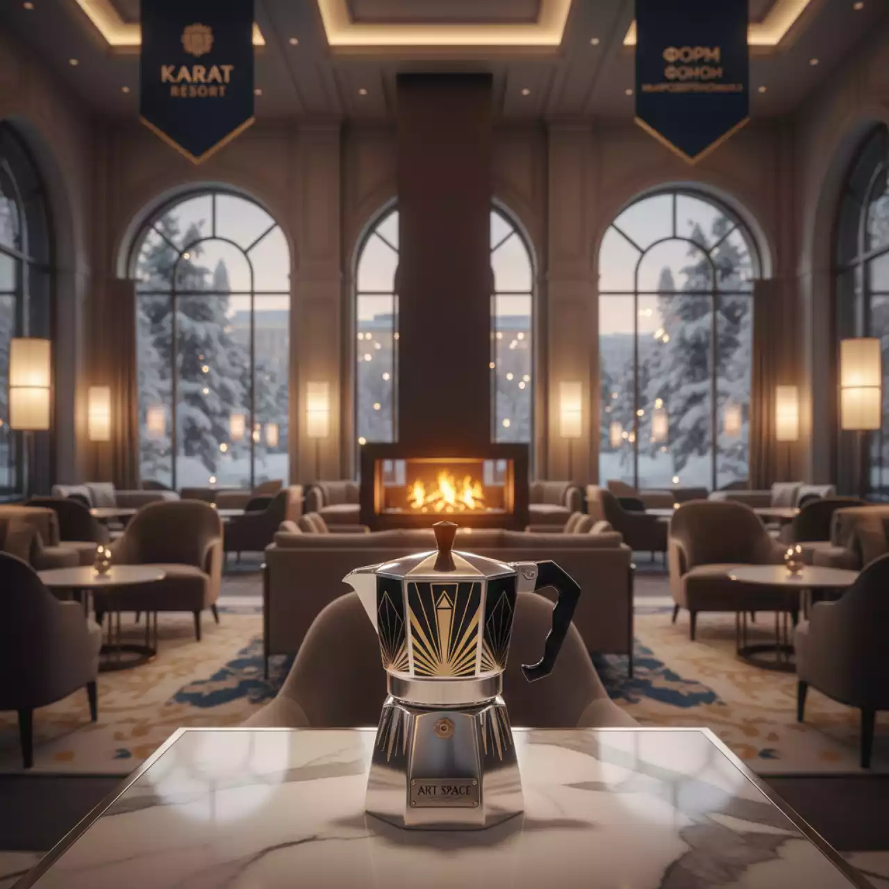 Аренда Кофеварка гейзерная Sayonara на 4 порции деколь в Karat Resort — ART SPACE