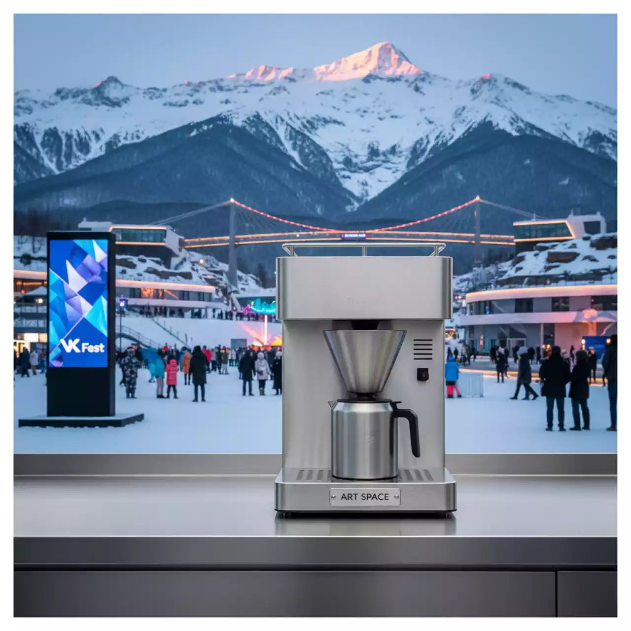 Аренда Кофеварка капельная 1,55 кВт серебряная в Skypark Sochi — ART SPACE