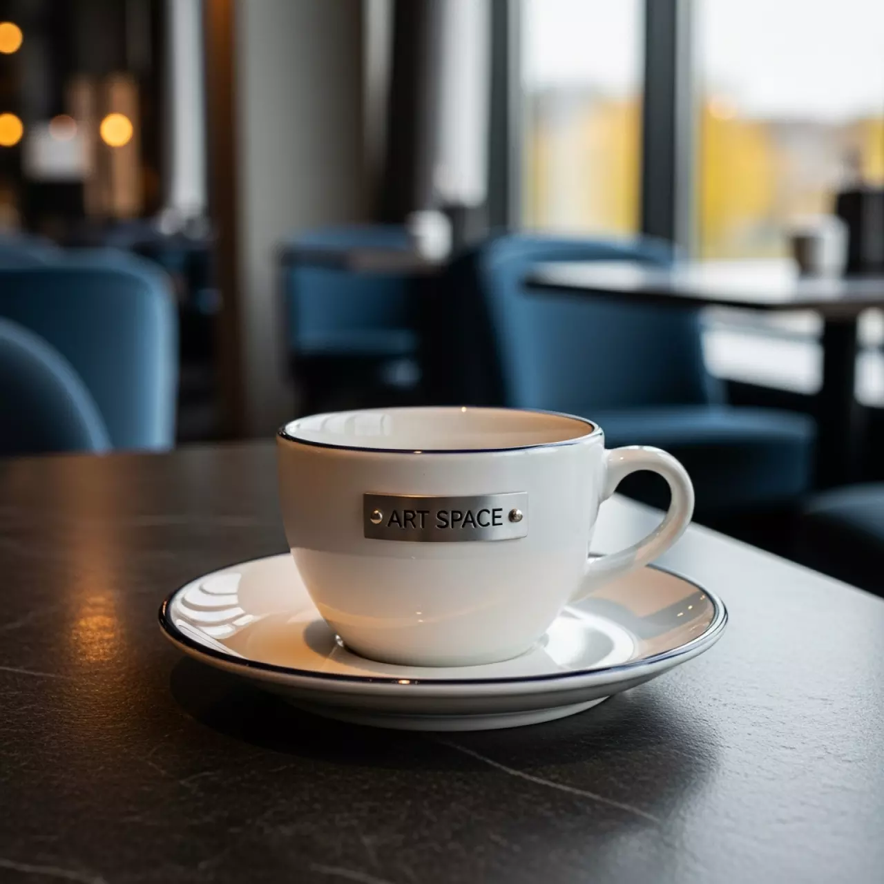 Аренда Кофейная пара для эспрессо Verona Hand Painted Rims 0,075 л в ресторане «Voda» — ART SPACE