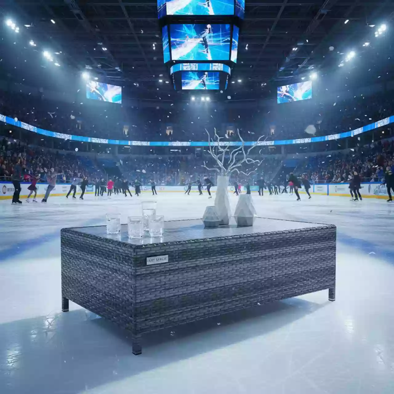 Аренда Кофейный столик из искусственного ротанга YH S4664G TW в ледовом дворце «Большой» — ART SPACE