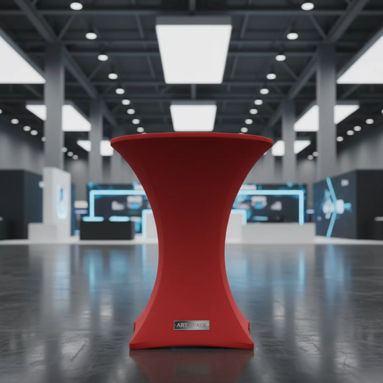 Аренда Коктейльный стол в стрейч чехле красный на Медальной площади — ART SPACE