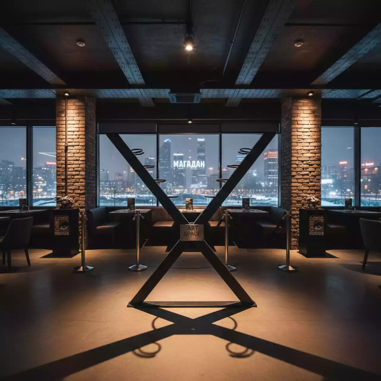 Аренда Кольцеброс X образный в ресторане «Магадан» — ART SPACE