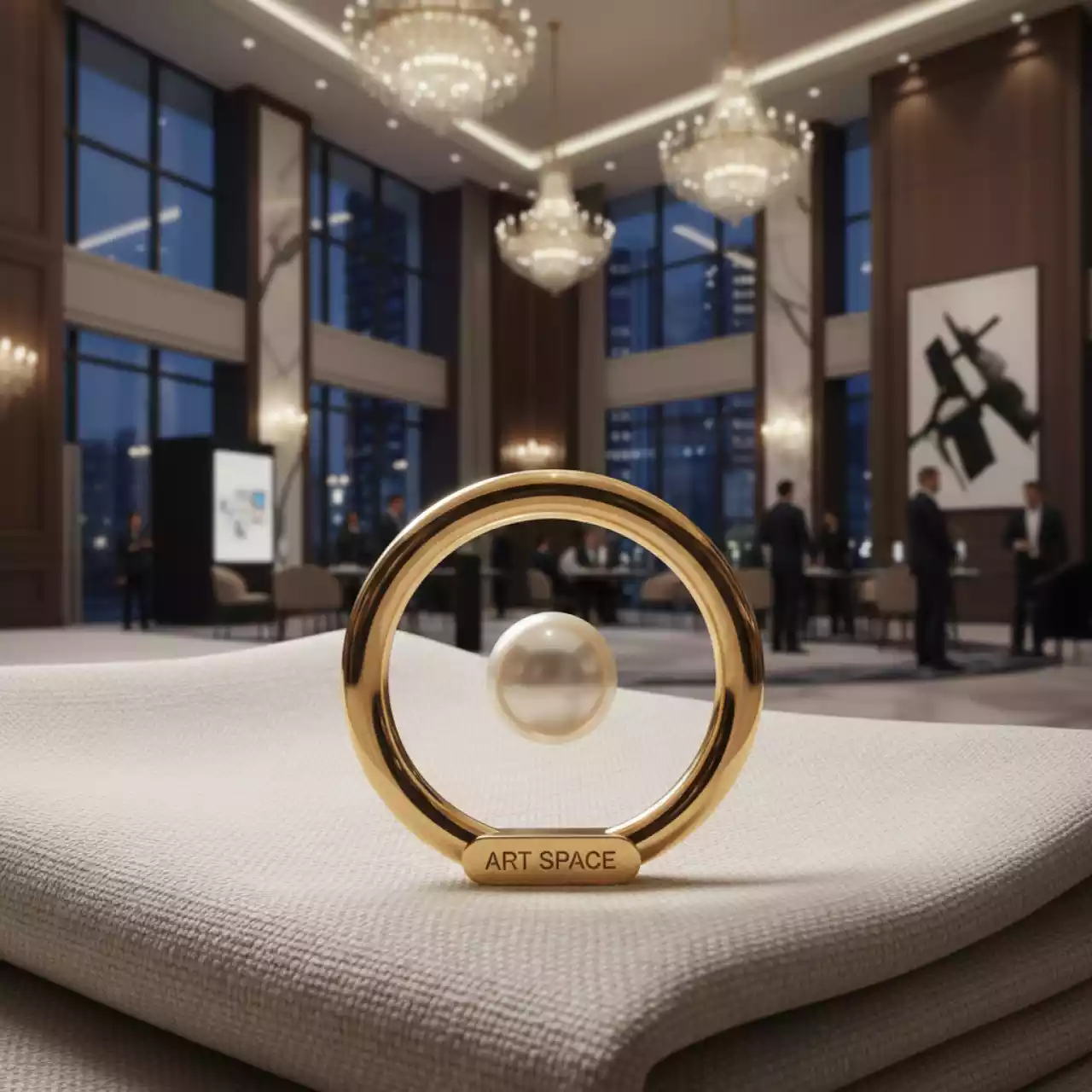 Аренда Кольцо для салфетки Pearl золото в Гранд Отель Поляна — ART SPACE