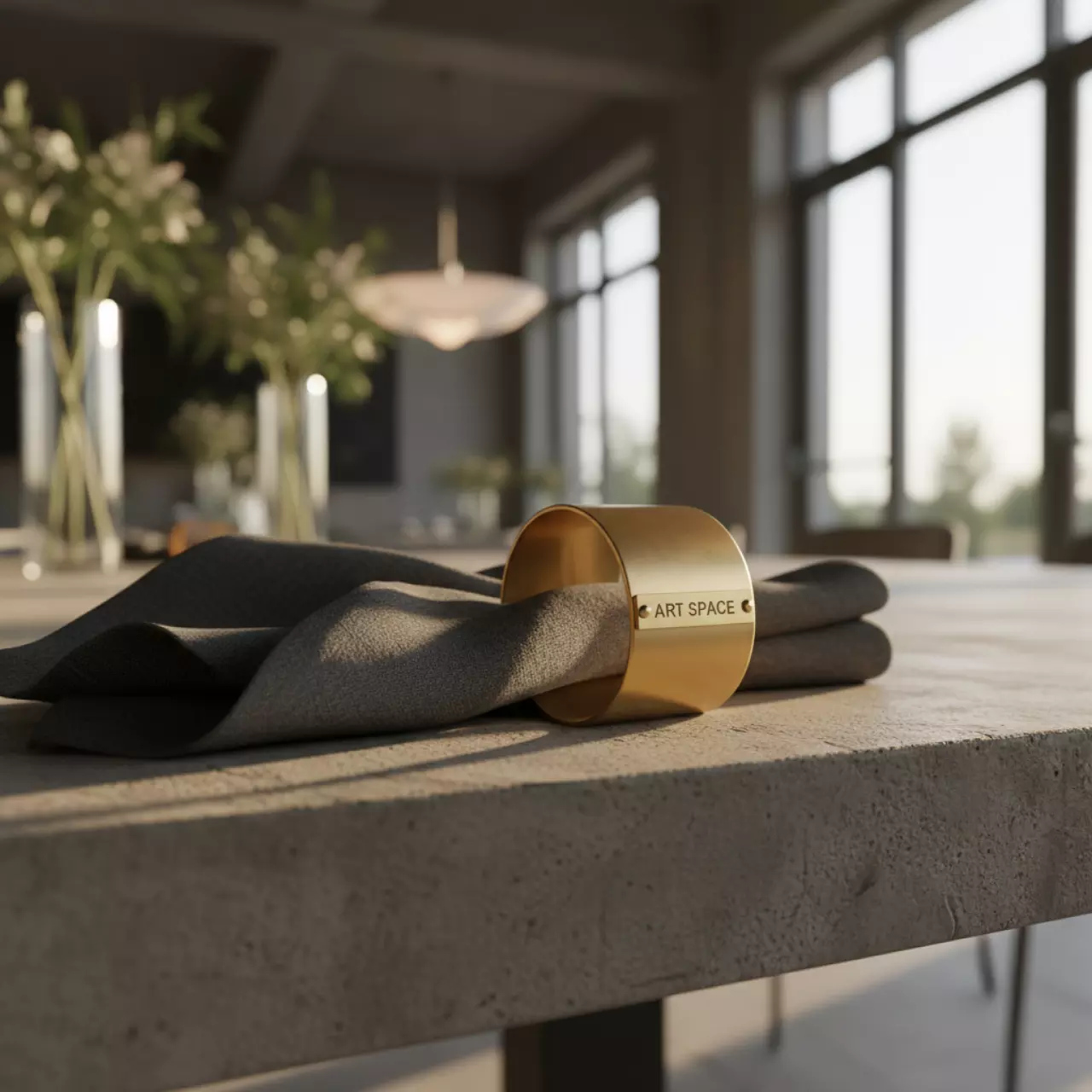 Аренда Кольцо для салфетки Skif золото в санатории «Октябрьский» — ART SPACE