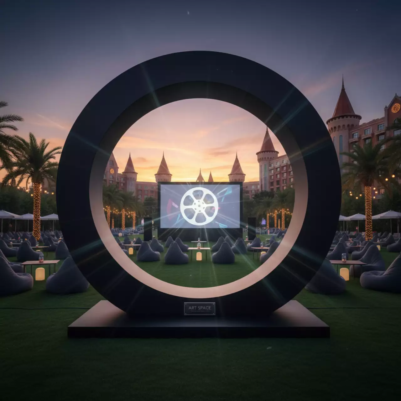 Аренда Кольцо Пристли черное в отеле «Богатырь» — ART SPACE