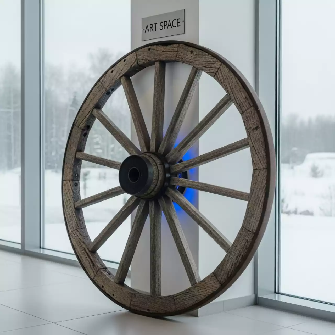 Аренда Колесо деревянное от телеги в санатории «Октябрьский» — ART SPACE
