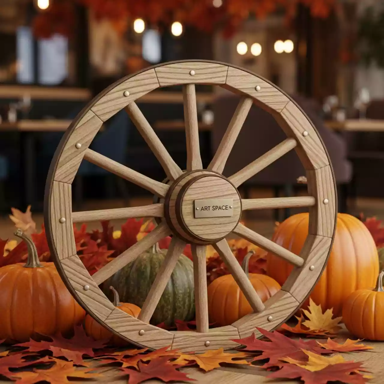 Аренда Колесо тележное в ресторане «Сыроварня» — ART SPACE