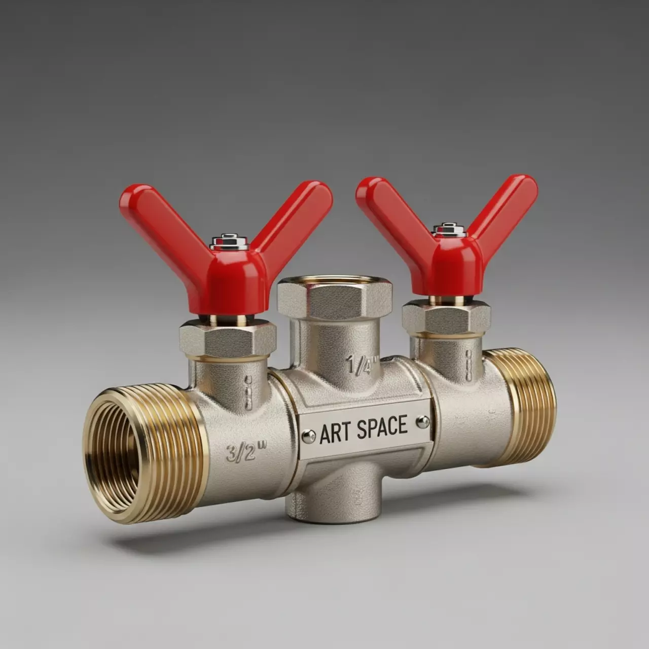 Аренда Коллектор с шаровыми кранами 3 4"x1 2" 2 выхода РН в Зимнем театре — ART SPACE