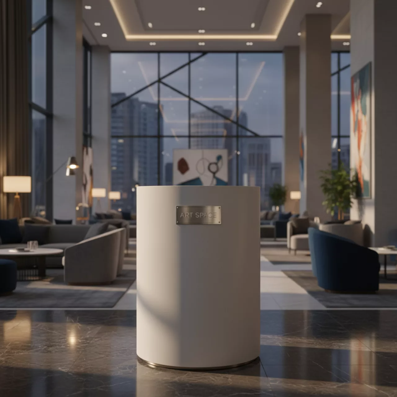 Аренда Колонна декоративная белая матовая средняя в Cosmos Sochi Hotel — ART SPACE