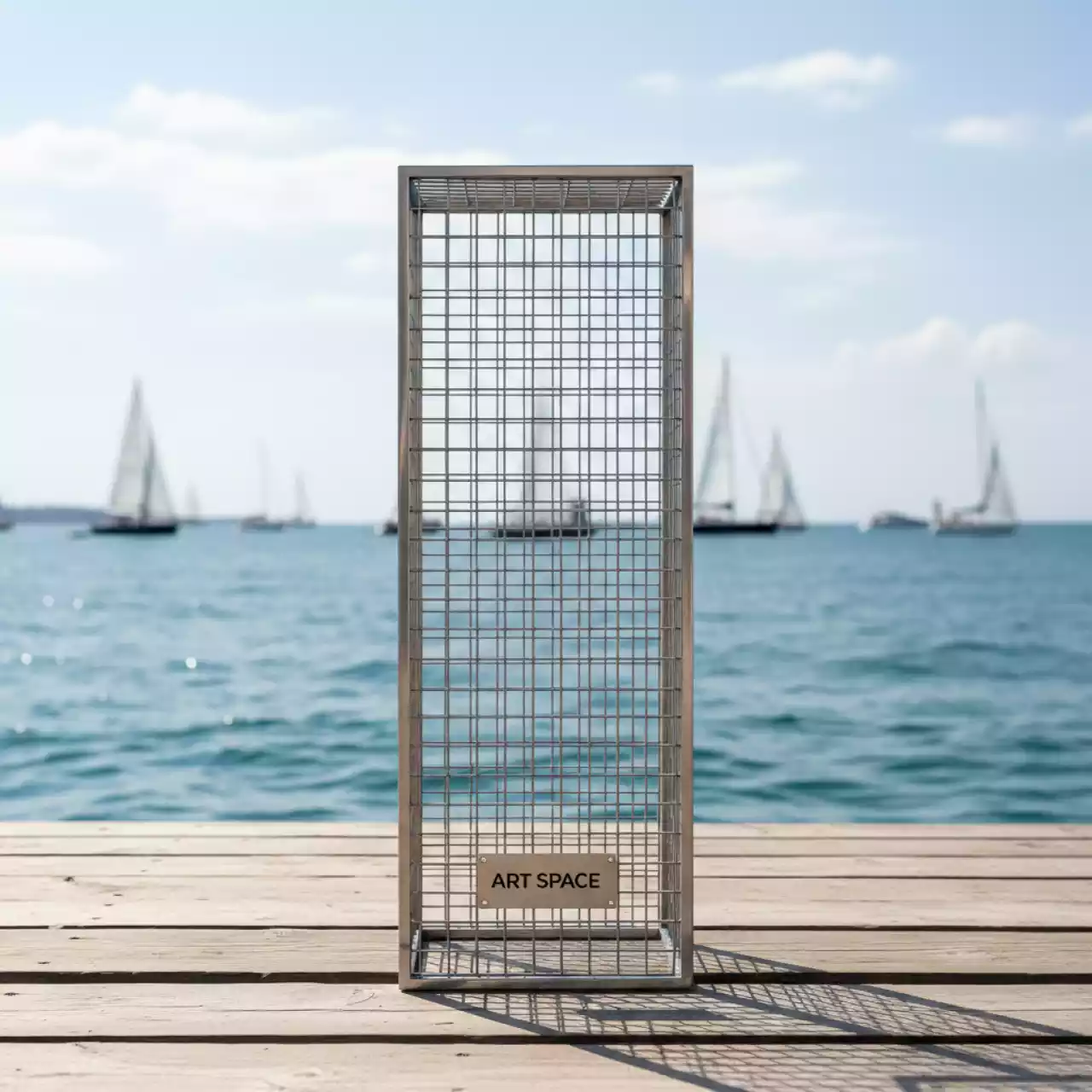 Аренда Колонна из стальной сетки Big h80 на парусной регате (Сочи) — ART SPACE