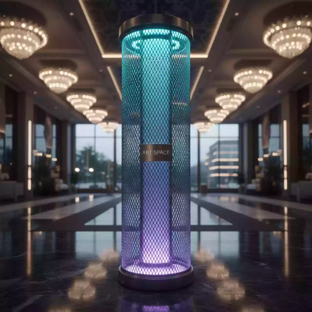 Аренда Колонна из стальной сетки высота 100 см в санатории «Русь» — ART SPACE